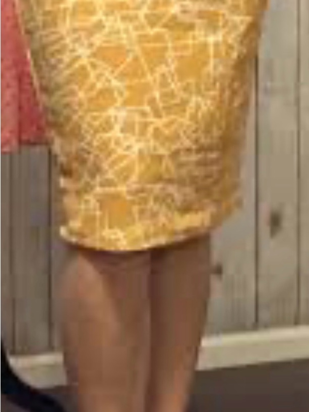 LuLaRoe Yellow Geometric Pencil Skirt